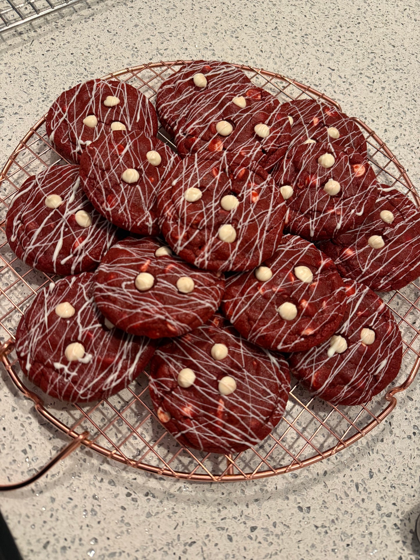 Red Velvet White Chocolate Chip Cookies