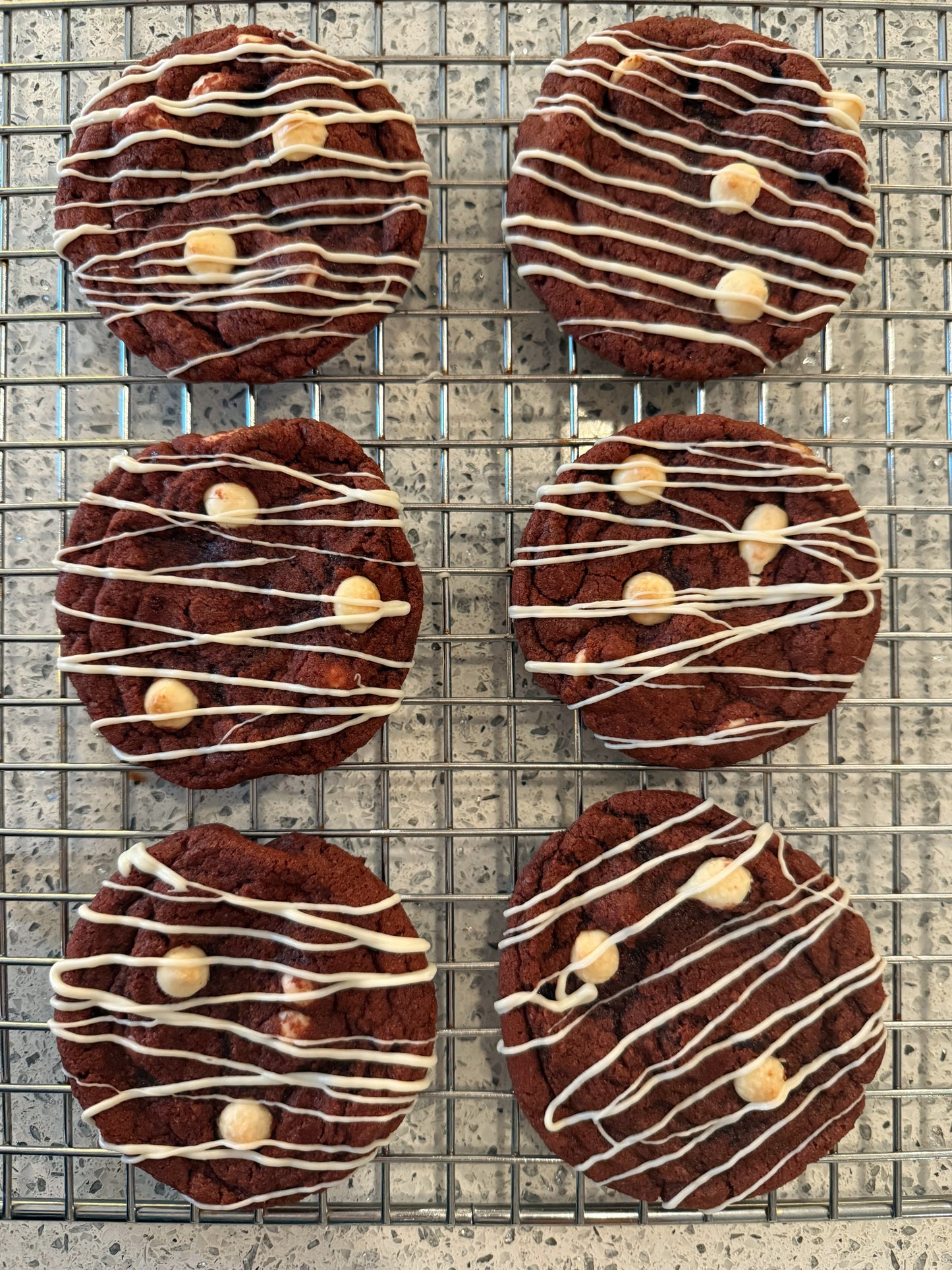 Red Velvet White Chocolate Chip Cookies