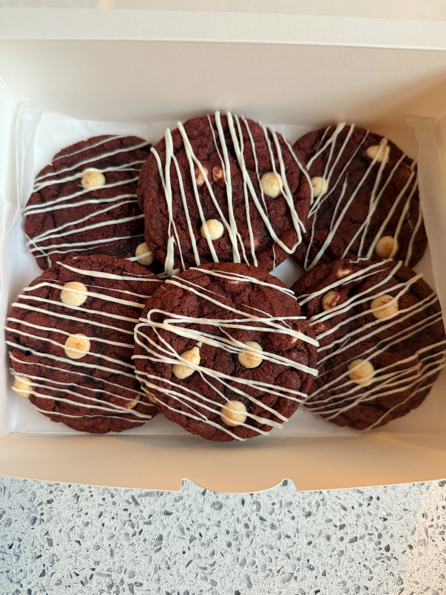 Red Velvet White Chocolate Chip Cookies