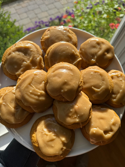 Brown Sugar Iced Pumpkin Spice Latte Cookies